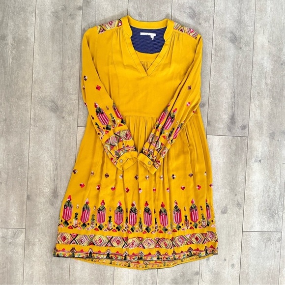 Anthropologie Floreat Raella Embroidered Long Sleeve Tunic Dress XS - Picture 16 of 16